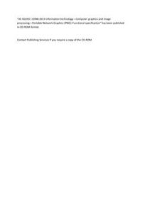 AS ISO/IEC 15948: 06/30/2015 Information technology – Computer graphics and image processing – Portable Network Graphics (PNG): Functional specification
