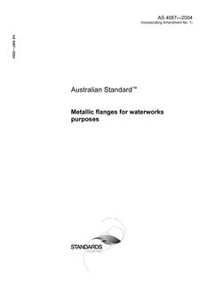 AS 4087: 01/01/2004 Metallic flanges for waterworks purposes