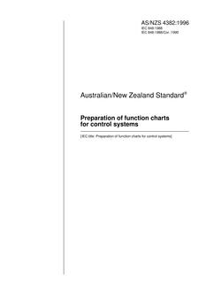 AS/NZS 4382: 05/05/1996 Preparation of function charts for control systems