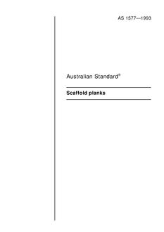 AS 1577: 01/01/1993 Scaffold planks