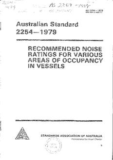 AS 2254: 04/30/1979 Recommended noise ratings for various areas of occupancy in vessels