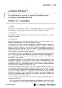 AS 2362.16: 01/01/2002 Fire detection, warning, control and intercom systems – Methods of test – Impact test
