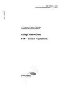 AS 1056.1: 01/01/1991 Storage water heaters, Part 1: General requirements