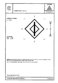 AS 1104S (5177): 01/01/1978 Informative symbols for use on electrical and electronic equipment – Fast start