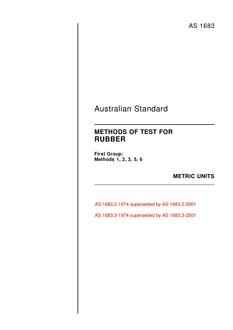 AS 1683.5: 11/01/1974 Methods of test for rubber, Method 5: Coagulum content of rubber latices