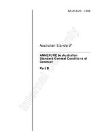 AS 2124 B: 01/01/1986 Annexure Part B