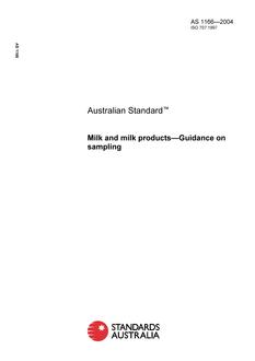 AS 1166: 01/01/2004 Milk and milk products – Guidance on sampling