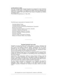 AS/NZS 60335.2.17: 05/31/2004 Household and similar electrical appliances – Safety, Part 2.17: Particular requirements for blankets, pads, clothing and similar flexible heating appliances (IEC 60335-2-17 Ed 2.2, MOD)