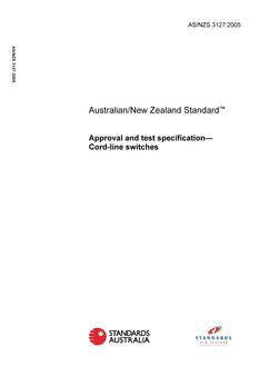 AS/NZS 3127: 02/18/2005 Approval and test specification – Cord-line switches