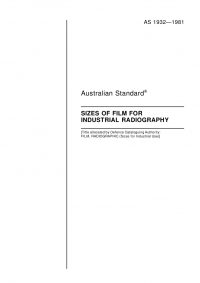 AS 1932: 01/01/1981 Sizes of film for industrial radiography