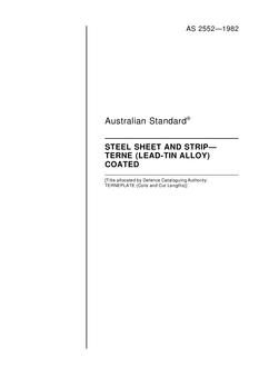 AS 2552: 08/08/1982 Steel sheet and strip – Terne (lead-tin alloy) coated