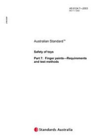 AS 8124.7: 06/26/2003 Safety of toys, Part 7: Finger paints – Requirements and test methods