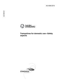AS 4989: 06/17/2015 Trampolines for domestic use – Safety aspects