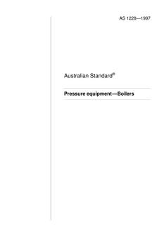 AS 1228: 01/01/1997 Pressure equipment – Boilers