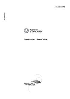 AS 2050: 06/29/2018 Installation of Roof Tiles
