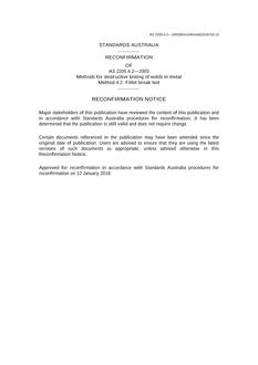 AS 2205.4.2: 01/01/2003 Methods for destructive testing of welds in metal, Method 4.2: Fillet break test