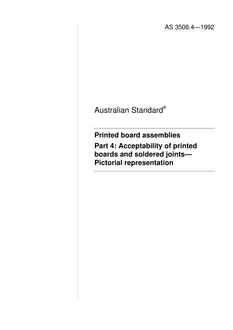 AS 3508.4: 01/01/1992 Printed board assemblies – Acceptability of printed boards and soldered joints – Pictorial representation