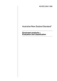 AS/NZS 2604: 10/05/1998 Sunscreen products – Evaluation and classification