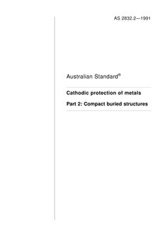 AS 2832.2: 12/31/1990 Cathodic protection of metals – Compact buried structures