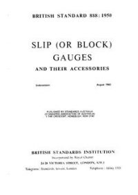 AS B83: 01/01/1960 Gauge blocks and their accessories