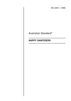 AS 2351: 01/01/1985 Nappy sanitizers AS 2351: 01/01/1985 Nappy sanitizers