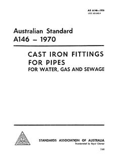 AS A146: 01/01/1970 Cast iron fittings for pipes for water, gas and sewage