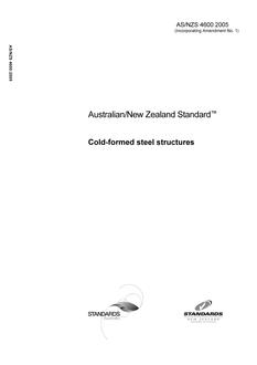 AS/NZS 4600: 12/30/2005 Cold-formed steel structures AS/NZS 4600: 12/30/2005 Cold-formed steel structures