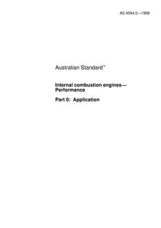 AS 4594.0: 08/05/1999 Internal combustion engines – Performance, Part 0: Application