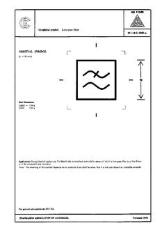 AS 1104S (5092): 01/01/1978 Informative symbols for use on electrical and electronic equipment, Part 5092: Low-pass filter