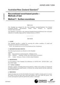 AS/NZS 4266.7: 03/26/2004 Reconstituted wood-based panels – Methods of test, Method 7: Surface soundness