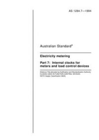 AS 1284.7: 03/14/1994 Electricity metering, Part 7: Internal clocks for meters and load control devices