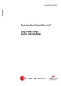 AS/NZS 2785: 12/11/2000 Suspended ceilings – Design and installation