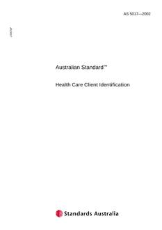 AS 5017: 06/03/2002 Health Care Client Identification