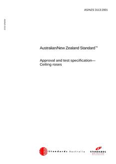 AS/NZS 3113: 05/05/2001 Approval and test specification – Ceiling roses