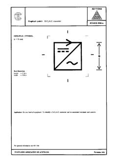 AS 1104S (5194): 01/01/1978 Informative symbols for use on electrical and electronic equipment – D.C./A.C. converter