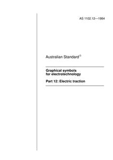 AS 1102.12: 01/01/1984 Graphical symbols for electrotechnology – Electric traction