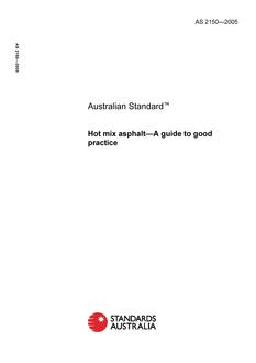 AS 2150: 01/01/2005 Hot mix asphalt – A guide to good practice