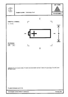 AS 1104S (5002): 01/01/1978 Informative symbols for use on electrical and electronic equipment, Part 5002: Positioning of cell