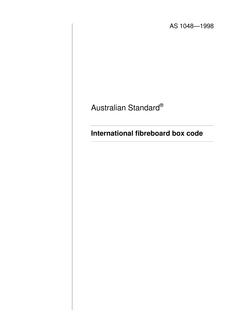AS 1048: 01/01/1998 International fibreboard box code