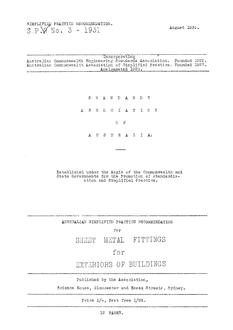 AS CS 3: 01/01/1931 Sheet metal fittings for exteriors of buildings