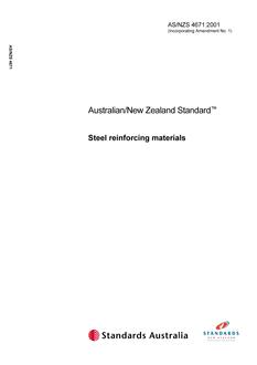 AS/NZS 4671: 04/02/2001 Steel reinforcing materials