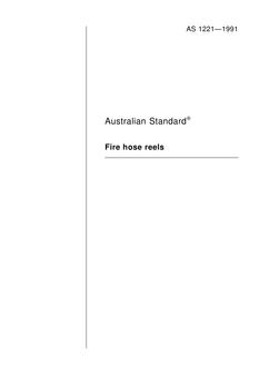 AS 1221: 12/31/1990 Fire hose reels AS 1221: 12/31/1990 Fire hose reels