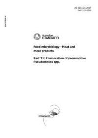 AS 5013.21: 09/19/2017 Food microbiology, Method 21: Meat and meat products – Enumeration of presumptive Pseudomonas spp. AS 5013.21: 09/19/2017 Food microbiology, Method 21: Meat and meat products – Enumeration of presumptive Pseudomonas spp.