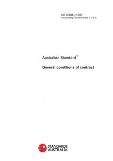 AS 4000: 08/05/1997 General conditions of contract