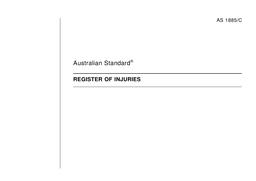 AS 1885 C: 01/01/1976 Register of work injuries (modified)