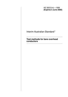 AS 3822(INT): 01/01/1998 Test methods for bare overhead conductors