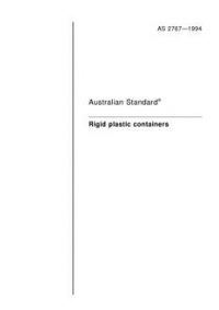 AS 2767: 04/18/1994 Rigid plastic containers