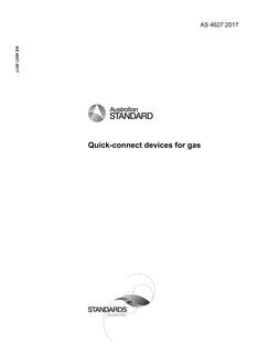 AS 4627: 02/07/2017 Quick-connect devices for gas AS 4627: 02/07/2017 Quick-connect devices for gas