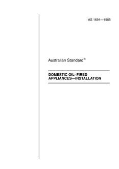 AS 1691: 06/06/1985 Domestic oil-fired appliances – Installation