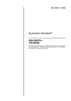 AS 3529: 01/01/1988 Solvents – Toluene